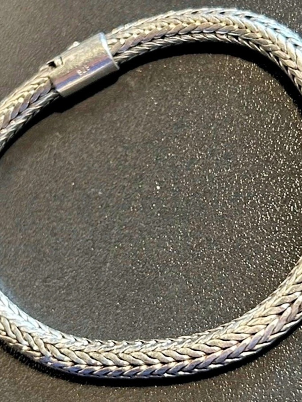 Braided Silver 925 woven bracelet